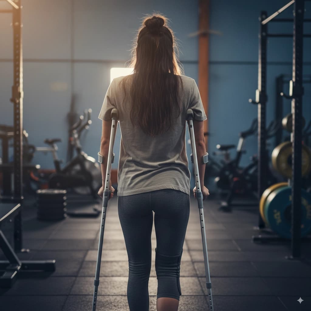 Athlete training in the weight room